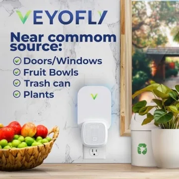 VEYOFLY Indoor Fly Trap 4 Devices 12 Refills Bug-Free Home