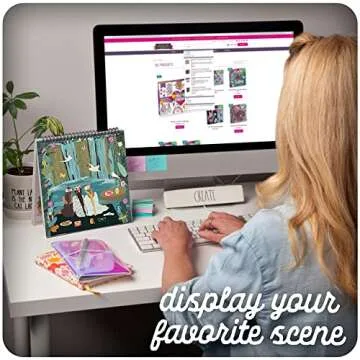 Sticker & Chill Sticker Book for Adults – 700+ Repositionable Colorful Clings Create Designs on 10 Spiral Bound Scene Pages – Easy, Fun & Stress Relieving Relaxation Activity – Wanderlust Series