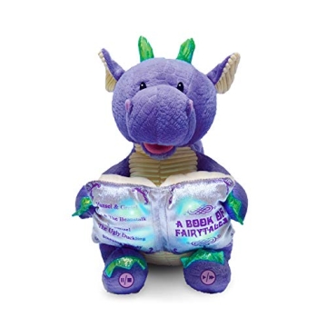 Cuddle Barn Dalton Storytelling Dragon 12" Animated Plush Toy with Light and Sound
