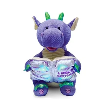 Cuddle Barn Dalton Storytelling Dragon 12" Animated Plush Toy with Light and Sound