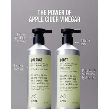 AG Hair Balance Apple Cider Vinegar Sulfate-Free Shampoo, 12 Fl Oz