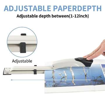 Craftinova Long Reach Stapler,with 2000 Staples & Stapler Remover Full Strip，20-25 Sheet Capacity,...