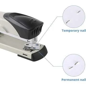 Craftinova Long Reach Stapler,with 2000 Staples & Stapler Remover Full Strip，20-25 Sheet Capacity,with Built-in Ruler and Adjustable Locking Paper Guide, Gray