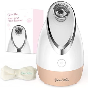 YourMate Nano Ionic Facial Steamer - Adjustable Nozzle & Aromatherapy for Deep Cleansing