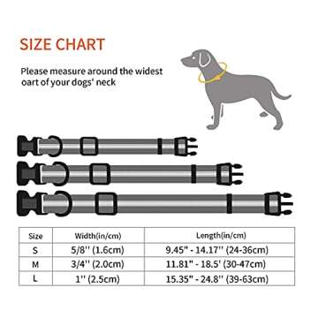 NIMBLE Dog Collar Waterproof Pet Collars Anti-Odor Durable Adjustable PVC & Polyester Soft with Reflective Cloth Stripe Basic Dog Collars S/M/L Sizes (Large (15.35”-24.8”inches), Rose Purple)