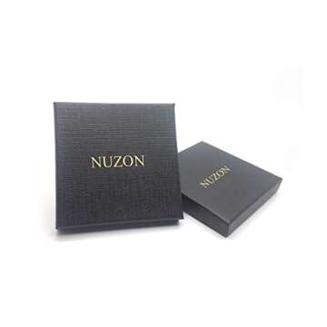 NUZON Gold Chunky Chain Necklace for Women 18K Gold Plated Thick Paperclip Link Choker Necklace Layering Statement Jewelry 19''