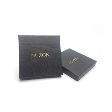 NUZON Gold Chunky Chain Necklace for Women 18K Gold Plated Thick Paperclip Link Choker Necklace Layering Statement Jewelry 19''