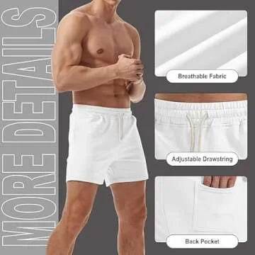 AIMPACT Men's Athletic Shorts Comfortable Cotton Gym Wear