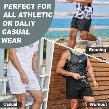 AIMPACT Men's Athletic Shorts Comfortable Cotton Gym Wear