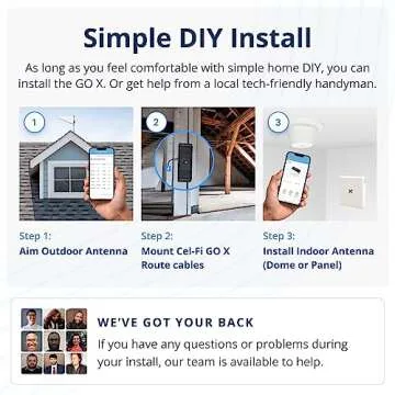CEL-FI GO X G32 | Cell Phone Booster for Home | 4G, 5G, AT&T, Verizon & T-Mobile | Up to 15,000 Sq Ft Coverage | 100 dB Cell Phone Signal Booster | FCC Approved | 2 Antenna Kit
