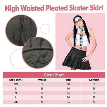 YIXAXKAO Halloween Women Costume Pop Singer Costume Furry Hair Scrunchies Pleated Skater Skirt Tie up Shirt Thigh High Socks