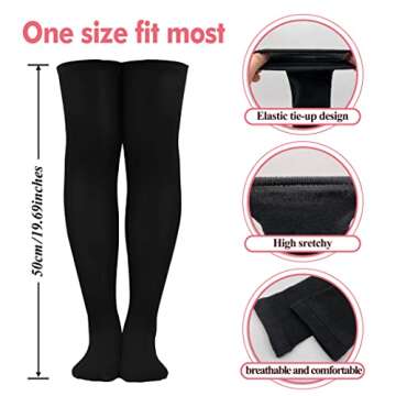 YIXAXKAO Halloween Women Costume Pop Singer Costume Furry Hair Scrunchies Pleated Skater Skirt Tie up Shirt Thigh High Socks