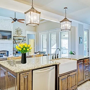 Mandy's Yellow Artificial Tulip Flowers 20pcs - Home Decor