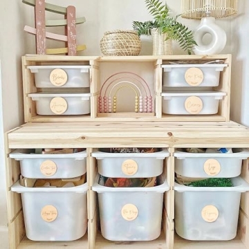 Personalized Wooden Toy Storage Tags for Modern Organization