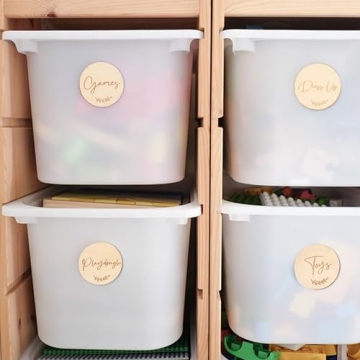 Personalized Wooden Toy Storage Tags for Modern Organization