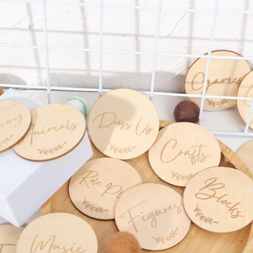 Personalized Wooden Toy Storage Tags for Modern Organization