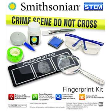 Smithsonian Science Activities Smithsonian Finger Print Kit Gray