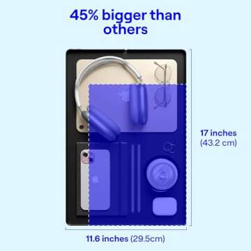 BedShelfie Bedside Shelf for Bunk Bed & Top Bunk, College Dorm Room Essentials, Clip On Nightstand, Bed Side Table Tray Organizer - Cup Holder, Black