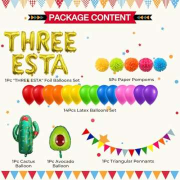 Three Esta Birthday Decorations Mexican Third Birthday Party Decoration 3rd Birthday Decorations Thr...