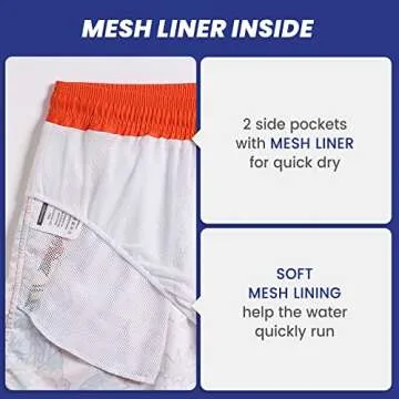 maamgic Mens Vintage Swim Trunks - Quick Dry Board Shorts