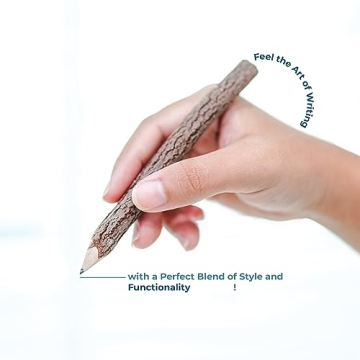 Rustic Wooden Tree Twig Pencils Set for Kids and Artists