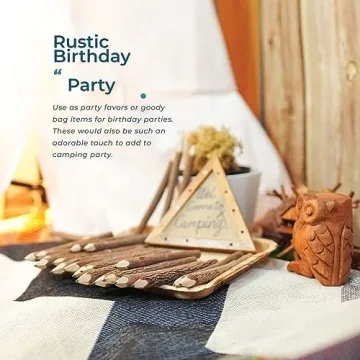 Rustic Wooden Tree Twig Pencils Set for Kids and Artists