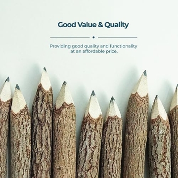 Rustic Wooden Tree Twig Pencils Set for Kids and Artists