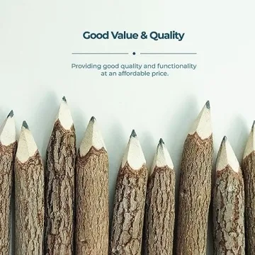 Rustic Wooden Tree Twig Pencils Set for Kids and Artists