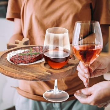 Maxcheck Christmas Charcuterie Boards with Wine Holder | Set of 6