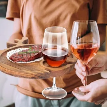 Maxcheck Christmas Charcuterie Boards with Wine Holder | Set of 6