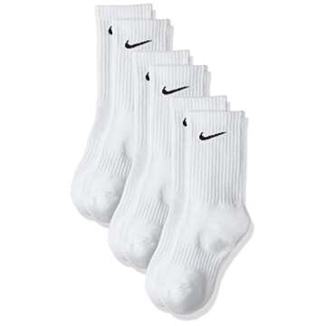 Nike Unisex Performance Cushion Crew Training Socks (3 Pair) - White, M