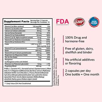 Kerotin Hair Growth Vitamins with Biotin & DHT Blocker - 60 Pills