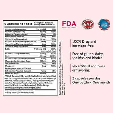 Kerotin Hair Growth Vitamins with Biotin & DHT Blocker - 60 Pills