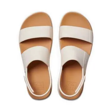 REEF Water Vista Higher Women's Platform Sandal, Adjustable Velcro Strap, Cloud, 8