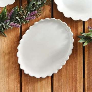 Maddie Oval Tray - Elegant Stoneware Serving Piece for Every Occasion