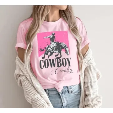 Oversized Cowgirl Shirt - Vintage Western Graphic Tee