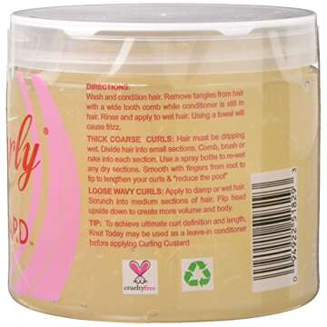 Kinky Curly Original Curling Custard Natural Styling Gel 16 oz