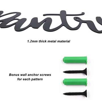 Pantry Sign Pantry Metal Wall Decor for Home Kitchen Restaurant Coffee Shop Store Modern Farmhouse W...