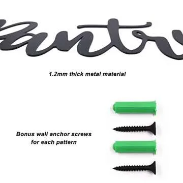 Pantry Sign Pantry Metal Wall Decor for Home Kitchen Restaurant Coffee Shop Store Modern Farmhouse W...