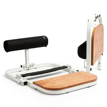 BootySprout Hip Thrust Machine for High Resistance Glute Training - Home Gym Workout - Comes with 45, 90, and 135 Lbs of Resistance - White