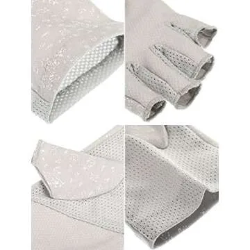 Maxdot Sunblock Fingerless Gloves for Women - UV Protection