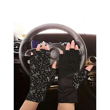 Maxdot Sunblock Fingerless Gloves for Women - UV Protection