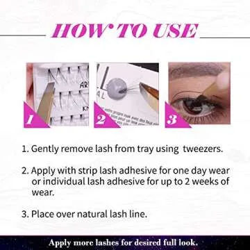 Ardell False Eyelashes Double Trio Individuals, Long Black - DIY Lash Clusters, Eyelash Extensions, 4 Pack