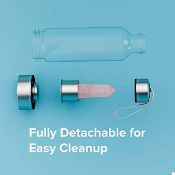 Simply Glamour Rose Quartz Crystal Healing Water Bottle