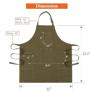 OPUX Chef Apron: Heavy-Duty Canvas for BBQ & Cooking