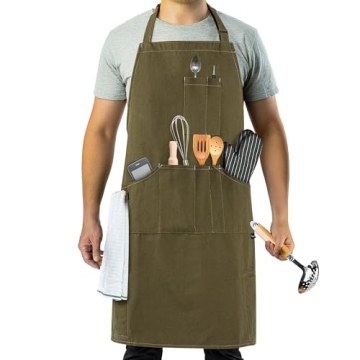 OPUX Chef Apron: Heavy-Duty Canvas for BBQ & Cooking