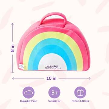 PixieCrush Unicorn Stuffed Animal Set - 5 Plush Toys Includes Narwhal, Puppycorn, Kittycorn, Rainbow and Pink Unicorn - Soft Colorful Plushies with Rainbow Carry Case - Gift for Girls Ages 3 and Up