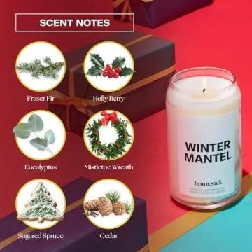 Homesick Winter Mantel Candle with Long-Lasting Soy Wax
