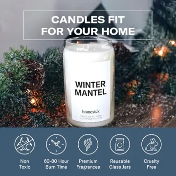 Homesick Winter Mantel Candle with Long-Lasting Soy Wax