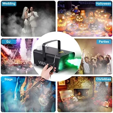 VIRFUN 6 LED Fog Machine with Remote Control